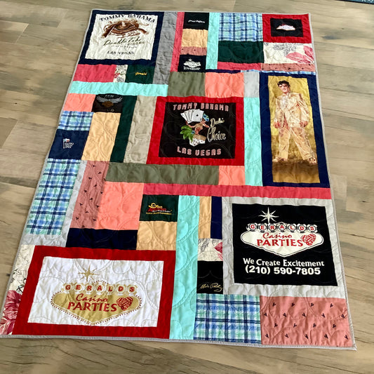 Custom Memory Quilt | Handmade Keepsake Quilt from Loved One's Clothing