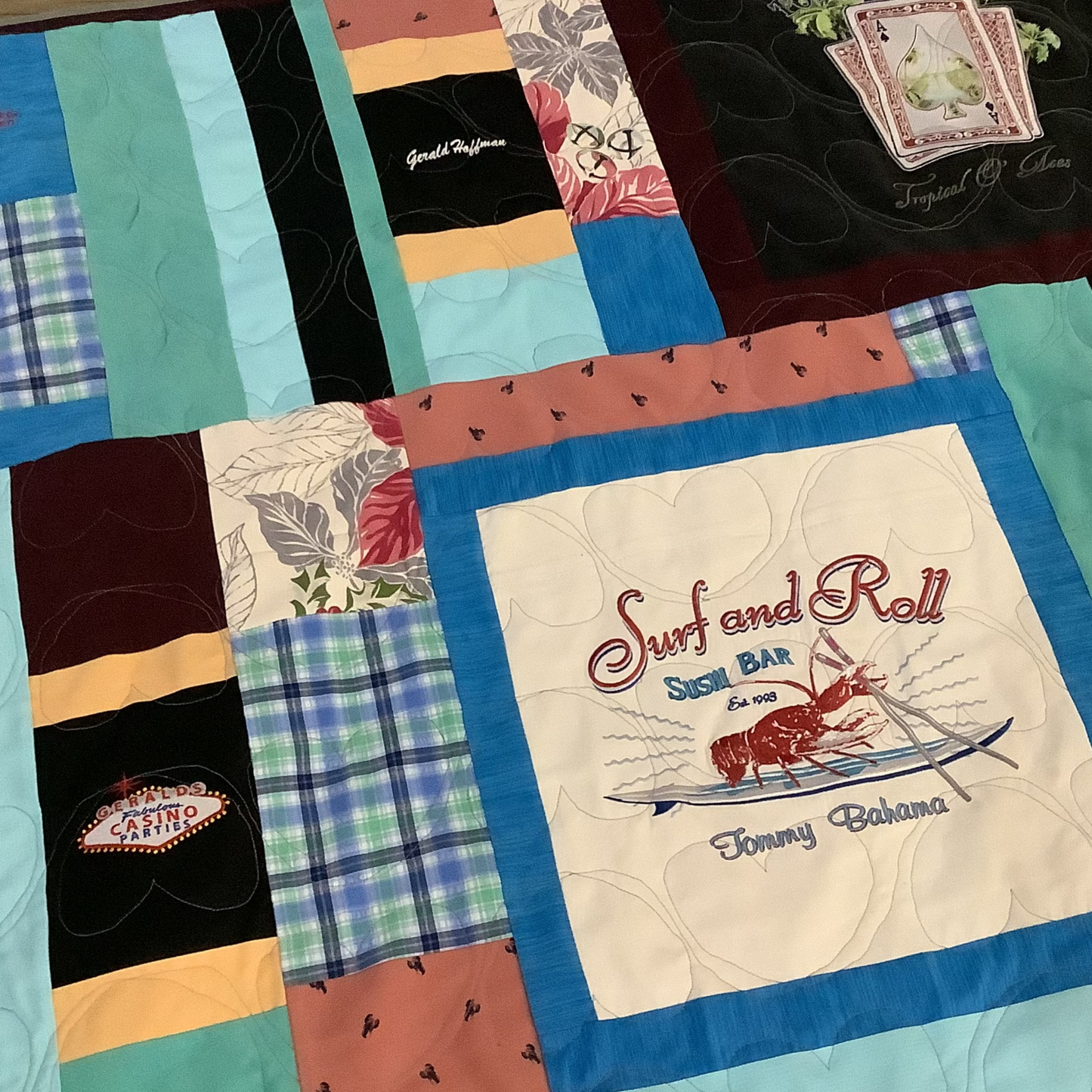 Custom Memory Quilt | Handmade Keepsake Quilt from Loved One's Clothing