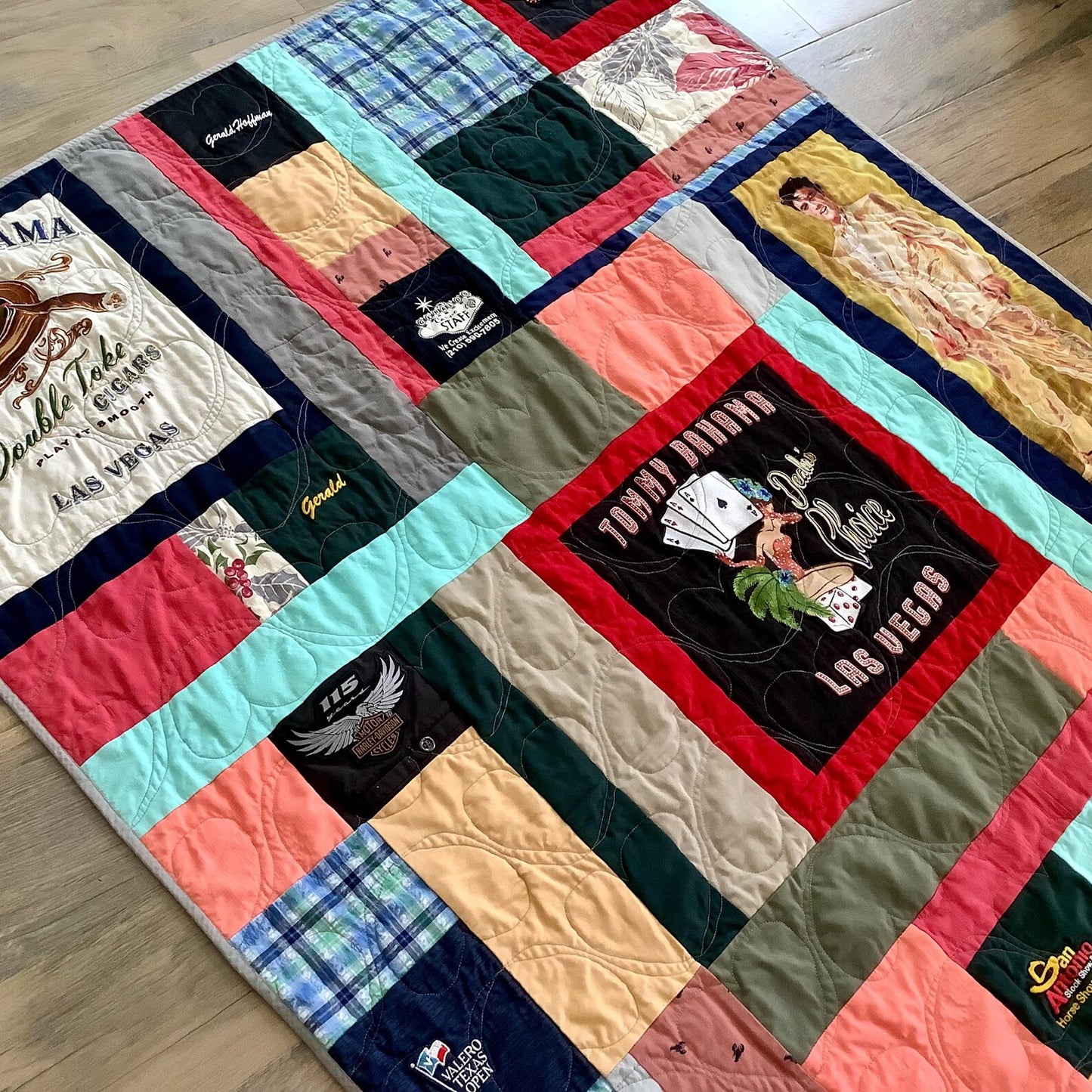 Custom Memory Quilt | Handmade Keepsake Quilt from Loved One's Clothing