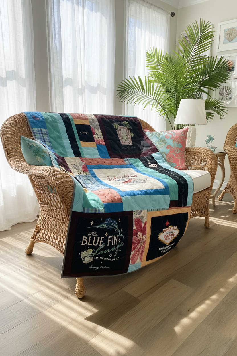 Custom Memory Quilt | Handmade Keepsake Quilt from Loved One's Clothing